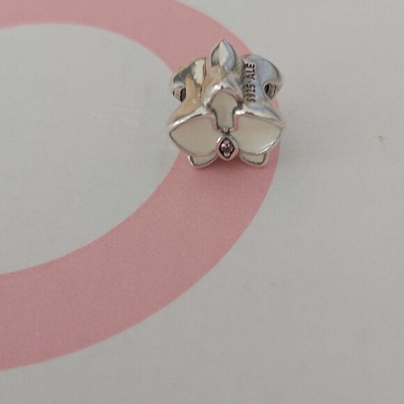 Authentic PANDORA *RETIRED* Sterling Silver White Radiant Orchid  CZ 792074EN12 - Picture 3 of 10